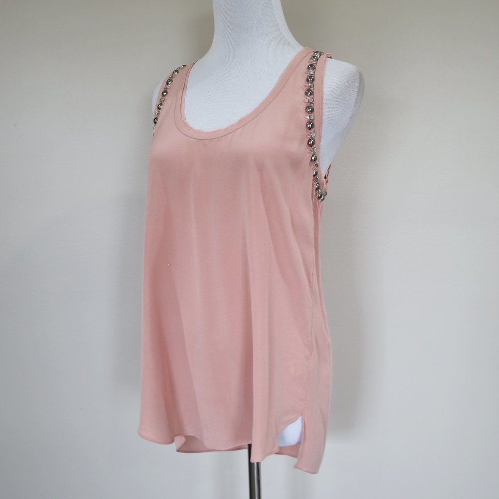 REBECCA TAYLOR Size 2 Blush Pink Sleeveless Blouse Silk